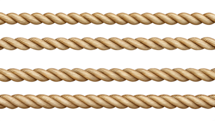 Rope Bundle Cutout – Isolated on Transparent Background

