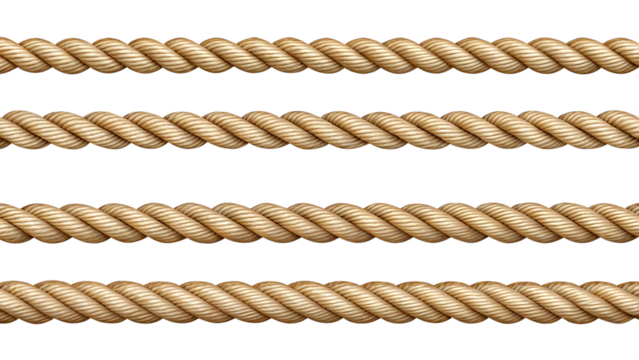 Rope Bundle Cutout – Isolated on Transparent Background

