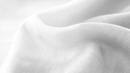 A white fabric with a pattern of a wave