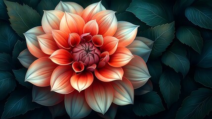 Elegant dahlia flower digital artwork piece high resolution hd photo