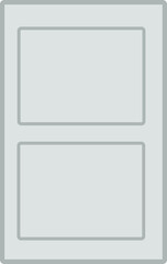 Simple Door Template with rectangular inner trim molding designs