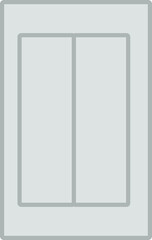 Door with rectangular molding frame