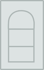 Door with round trim molding