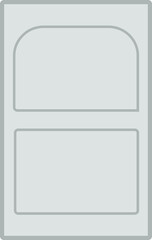 Subtle curved trim of door