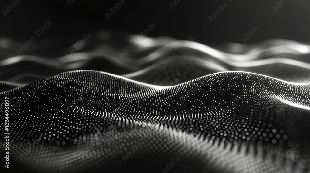 Poster an abstract wavy background that conveys a sense of depth and movement