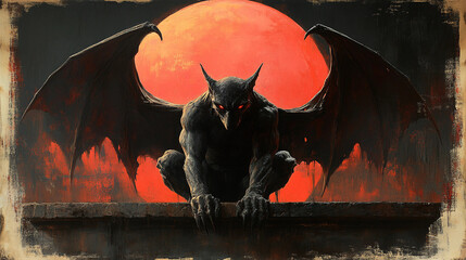 halloween cat in the night