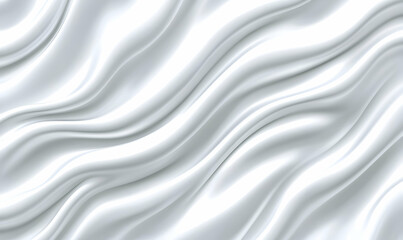 Abstract white silk fabric texture, flowing drapes, smooth elegant surface for background
