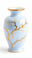Ornate porcelain vase with floral design