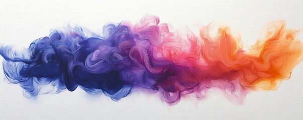 Obraz premium a swirling, vibrant cloud of colorful smoke, with hues of purple, blue, red and orange, creating a dynamic and artistic visual