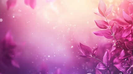 Beautiful Floral Spring Abstract Nature Background with Soft Colors and Copy Space  
