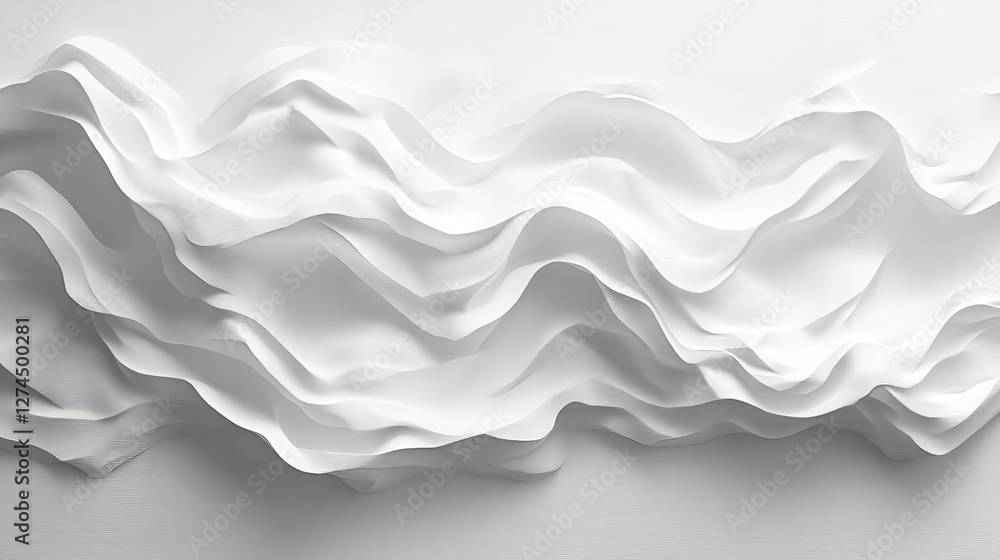 Poster an abstract wavy art piece in soft shades, creating a sense of flow and elegance. the design evokes 