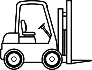 Forklift vector silhouette illustration (27).eps