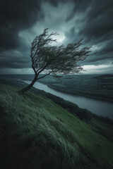 Fototapeta premium Lone joshua tree in nature