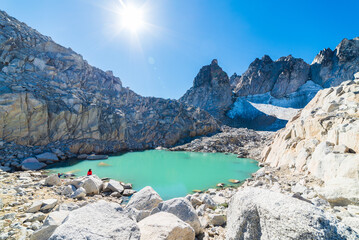 Turquoise Lake High In The Mountains