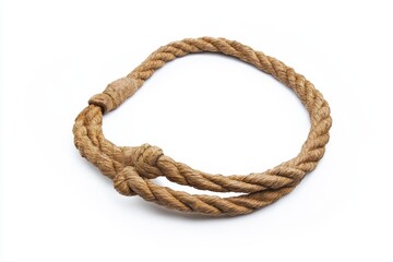 Crafting tools displayed with rustic rope tying techniques in a minimalistic setting isolated on transparent background