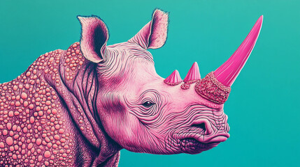 Fototapeta premium rhino vector illustration
