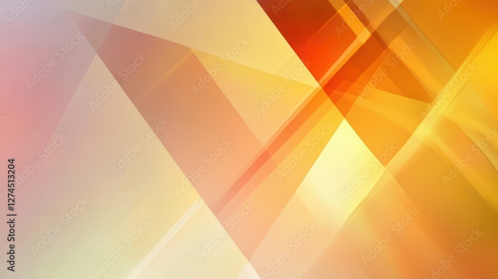 Poster vibrant abstract background with sharp geometric shapes in warm tones of orange and yellow for creat