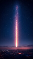 Glowing comet streaking night sky high resolution images