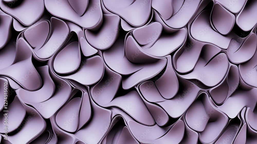 Fototapete abstract lavender waves in soft curves creating a smooth flowing texture in a seamless pattern for b