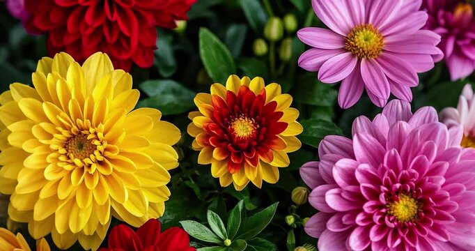 chrysanthemum flowers in the garden