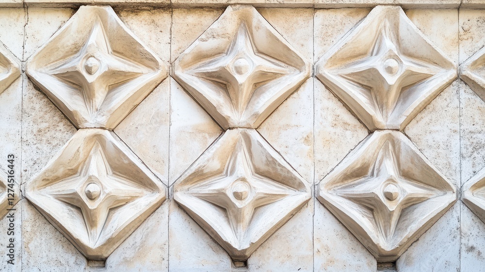 Poster textured architectural wall with unique diamond patterns and artistic design elements showcasing his