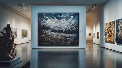 painting exhibition with natural scenery theme