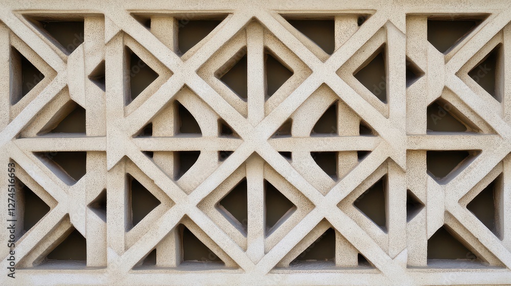Aufkleber decorative architectural wall design featuring geometric patterns and intricate motifs in a retro mi