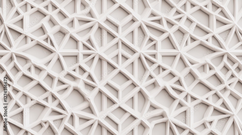Poster intricate geometric pattern in neutral tones showcasing a modern design element for architectural an