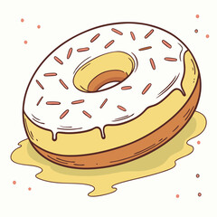 vector illustration of a donut