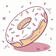 donut on a white background