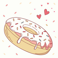 vector illustration of a donut