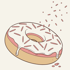vector illustration of a donut