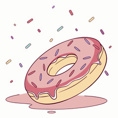 vector illustration of a donut
