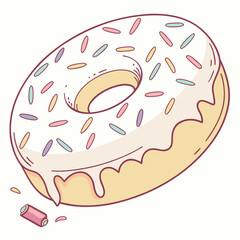 vector illustration of a donut