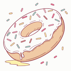 donut on a white background