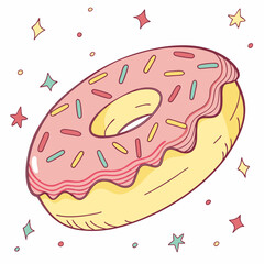 vector illustration of a donut