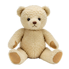 Obraz premium Cute Beige Teddy Bear Isolated on Transparent Background