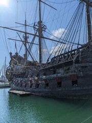 ship, boat, old, sailing, sail, sea, sailboat, harbor, water, mast, vessel, tall, travel, dock,...