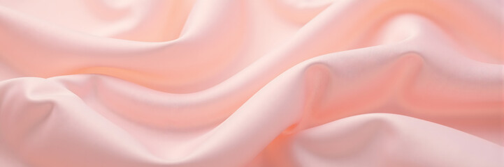 Elegant pale pink satin fabric background with soft folds, Texture