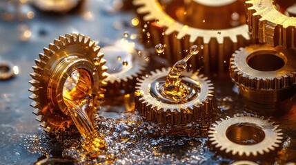 Golden Gears and Oil: A Symphony of Mechanics