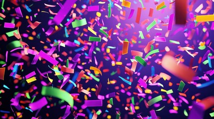 Obraz premium Vibrant Celebration: A Burst of Colorful Confetti