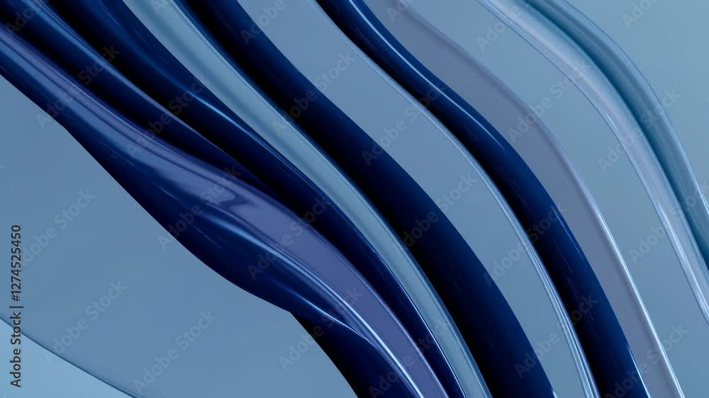 Aufkleber Dynamic Gradient Waves Spiral of Shimmering Pearls