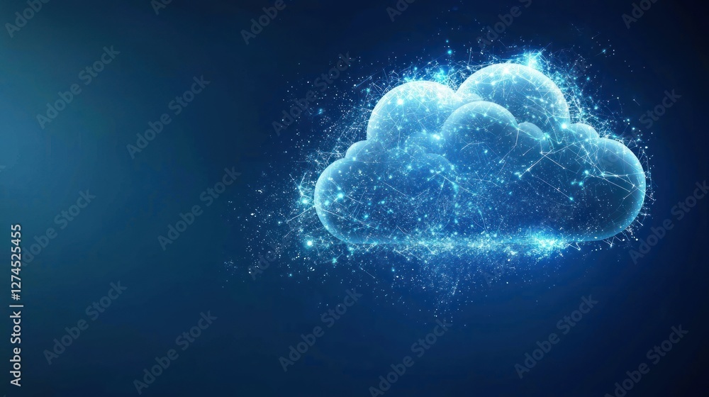 Aufkleber abstract cloud computing network digital technology