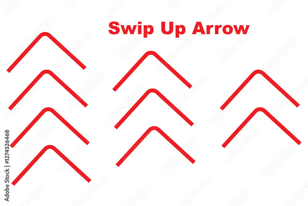 Poster swipe up, set of buttons for social media. arrows, buttons and web icons for advertising and marketi