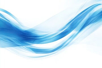 Abstract blue wave patterns on a white background