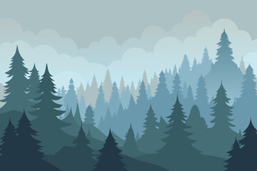 Fototapeta premium forest in winter