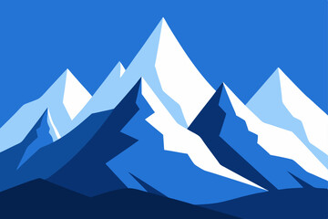 mountain landscape with blue sky