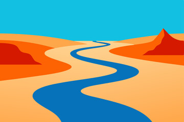 road to the desert