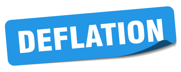 deflation sticker. deflation label