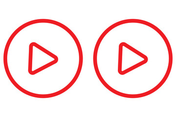 Play Icon set. Play button vector icon